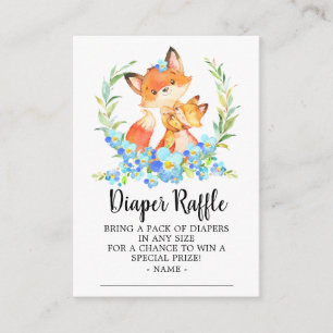 Mamma & Baby Fox Shower Raffle Biljett Tilläggskort