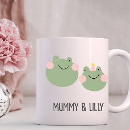 Mamma & Baby Frog , Personlig Matching Family Kaffemugg