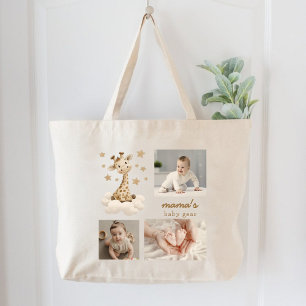 Mamma Baby Gear Photo Collage Cute Giraffe Jumbo Tygkasse