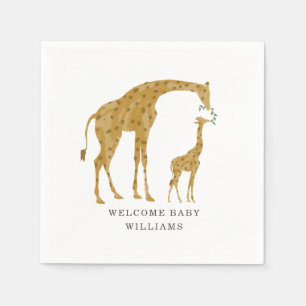 Mamma Baby Giraffe minimalistiskt babyskor av Neut Pappersservett
