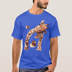 Mamma Baby Giraffe Wildlife Safari Animal Lover mo T Shirt