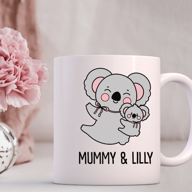 Mamma & Baby koala , Personlig Matching Family Kaffemugg (Skapare uppladdad)