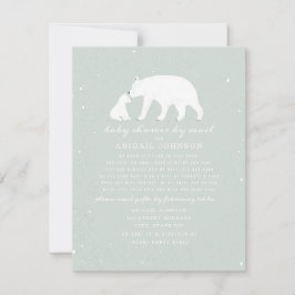 Mamma + Baby Polar Bear Boy Shower by Mail Inbjudningar