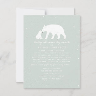 Mamma + Baby Polar Bear Boy Shower by Mail Inbjudningar