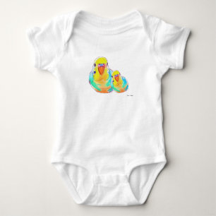 Mamma & baby Söt Budgerigar parakit (söt) T Shirt