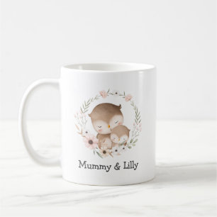 Mamma & Baby Uggla - Personlig Family Kaffemugg