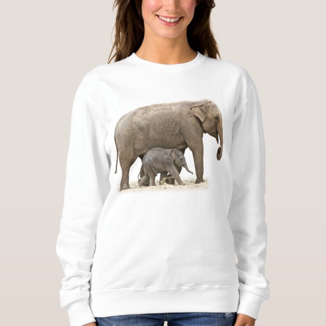 Mamma- & babyelefant tee shirt (Framsida)
