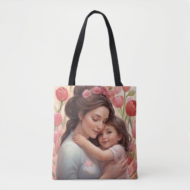 Mamma Bag från Kärlek - Mor & Dotter Tote Bag Tygkasse (Framsida)