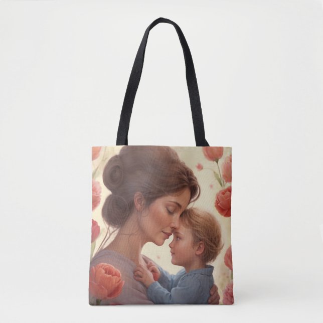 Mamma Bag från Kärlek - Mor & Son Tote Bag Tygkasse (Framsida)