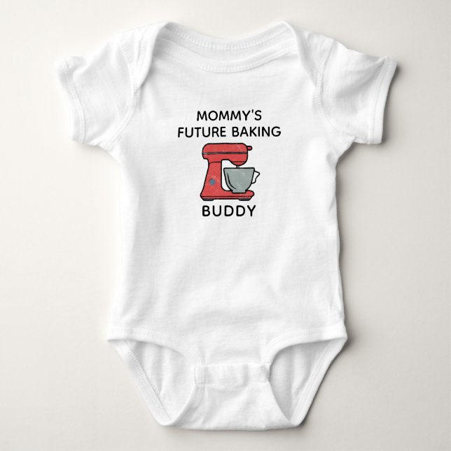 Mamma Baking Buddy - Baking Baby - Cooking T Shirt (Framsida)