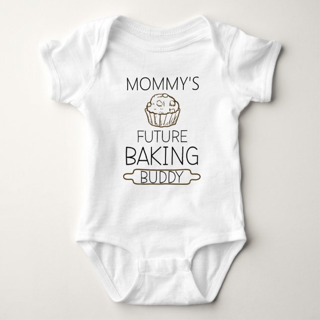 Mamma Baking Buddy - Cooking Buddy T Shirt (Framsida)