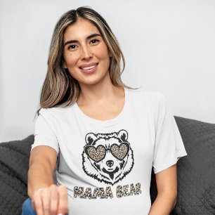 Mamma Bär djurutskrift T Shirt