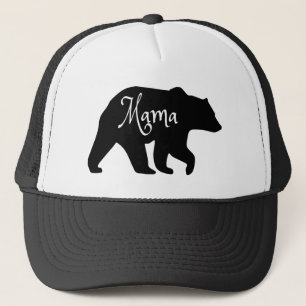 Mamma Bär svart och vitt Keps