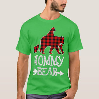 Mamma Bär tre Unge Röda pset Mamma Julpj T Shirt