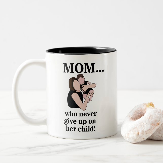 Mamma Barn Blivande Mamma  Två-Tonad Mugg (Med munk)