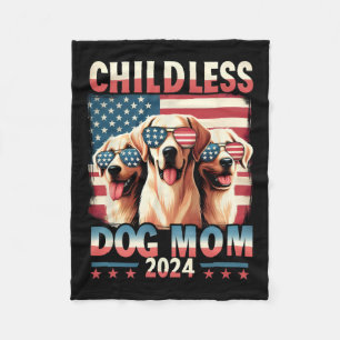 Mamma Barnlös Hund Mamma 2024 Kamala Harris Hundäl Fleecefilt