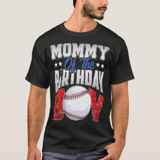 Mamma Baseball födelsedagspojke Familj Baller b da T Shirt