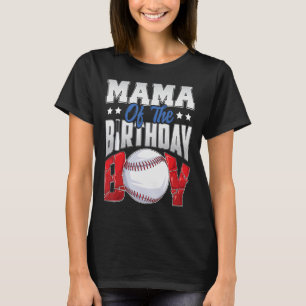 Mamma Baseball födelsedagspojkfamilj Baller per da T Shirt
