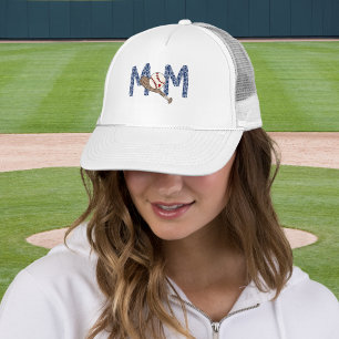 Mamma Baseball / Heart Baseball Design / Gameday Keps