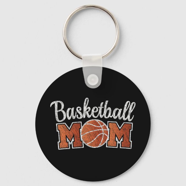 Mamma Basketball Player-Mors dag-utkomstspel Nyckelring (Framsida)