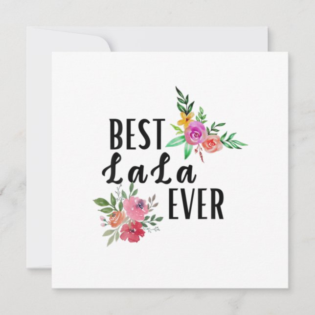 Mamma Bästa Lala Någonsin Födelsedag Inbjudningar (Framsida)