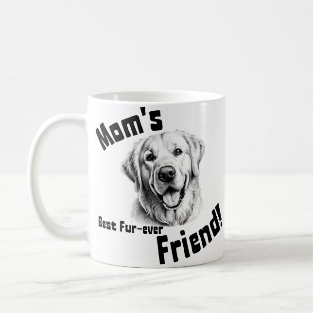 Mamma bästa Päls-ever Friend! Kaffemugg (Vänster)