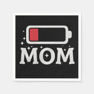 Mamma batteri urladdat trött rolig mors dag pappersservett