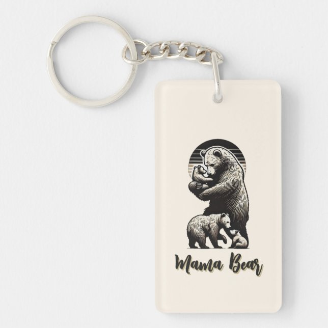Mamma Bear Acrylic Keychain (Framsidan)