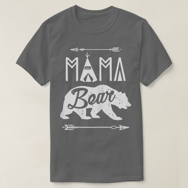 Mamma Bear Älskare Hunting Bear Mor Mors dag T Shirt (Design framsida)