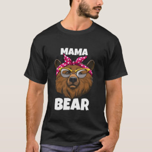 Mamma Bear Animal Women Nature Funny Bandana Glass T Shirt
