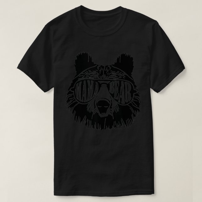Mamma Bear Ansikte Sunglass Mor Mamma Mamma Mor T Shirt (Design framsida)