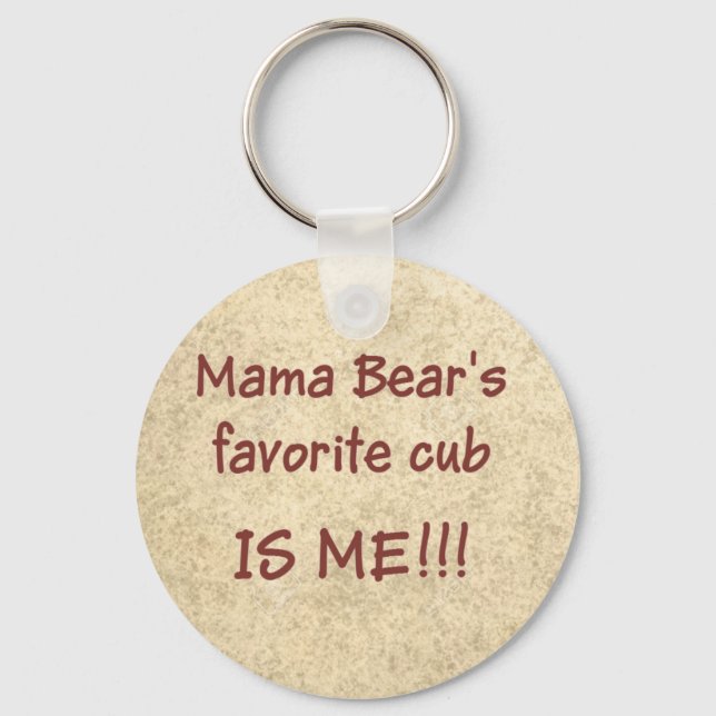 Mamma Bear är unge som är mest populär hos ME Nyckelring (Framsida)