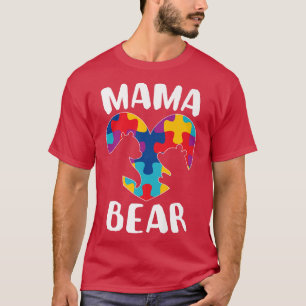 Mamma Bear Autism Awareness Puzzle Biet Support Au T Shirt