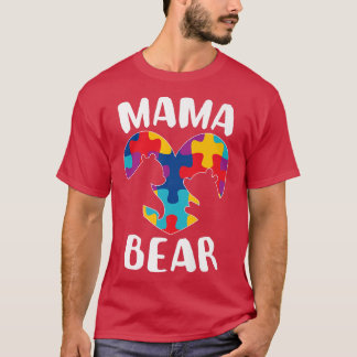 Mamma Bear Autism Awareness Puzzle Biet Support Au T Shirt