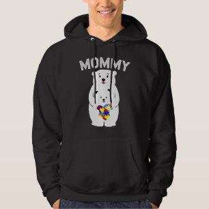 Mamma Bear Autism Awareness Puzzle Heart Family Lo Hoodie