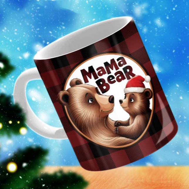 Mamma Bear Baby Bear-jul - Bästa Mamma-gåva Mugg (Skapare uppladdad)