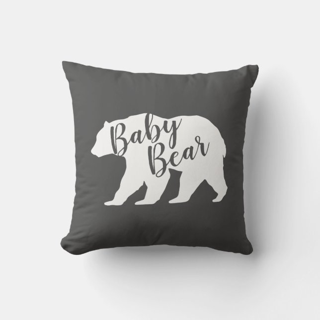 Mamma Bear Baby Shower Woodland Lodge Boy Blue Kudde (Framsida)