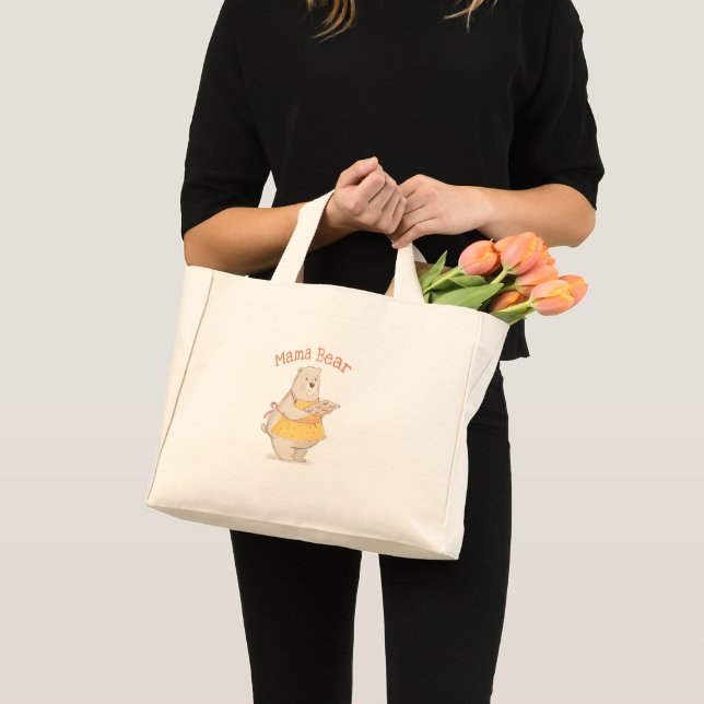 Mamma Bear Baking tobag Mini Tygkasse (Framsida (produkt))