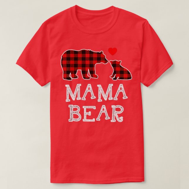Mamma Bear Buffalo Play-julfamiljen Pajama - T Shirt (Design framsida)