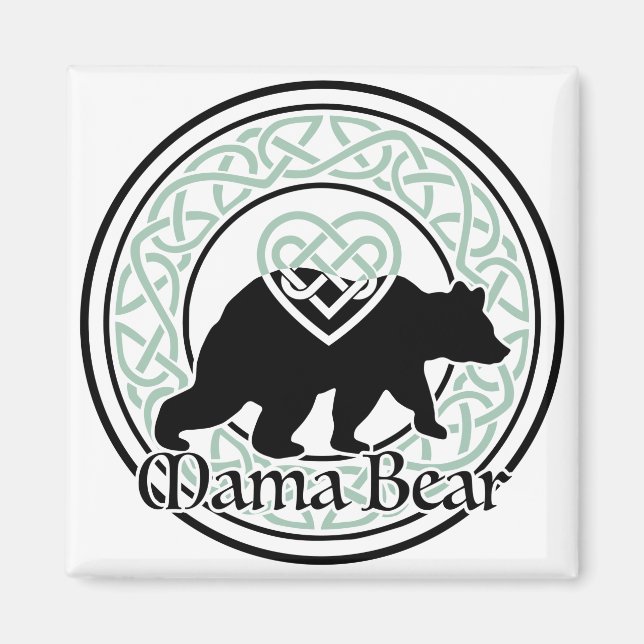 Mamma Bear Celtic Circle of Kärlek and Strength Magnet (Framsidan)