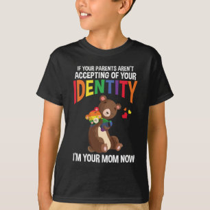 Mamma Bear Cuddle Relation Rainbow Färg T Shirt