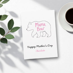 Mamma Bear Cute & Funny Mors dag Kort
