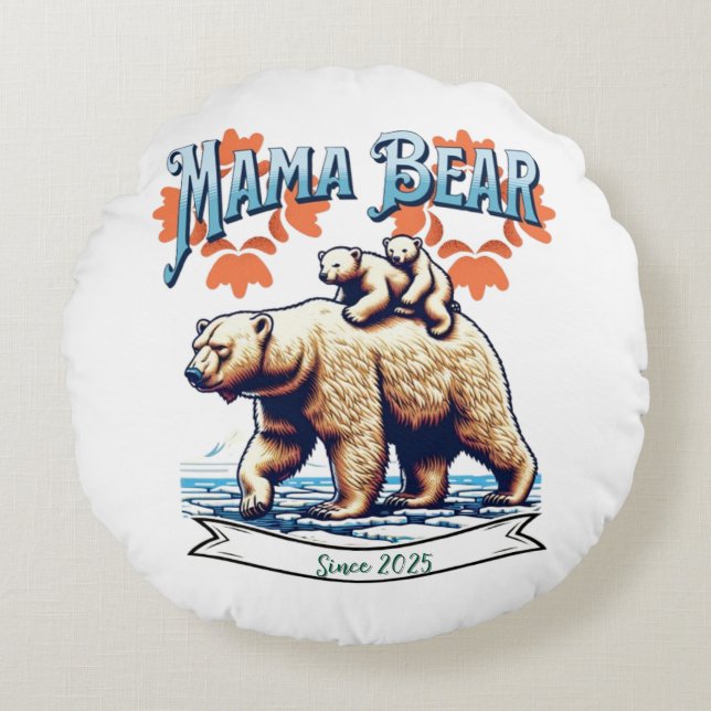 Mamma Bear Dekorativ kudde | Mysigt och akut hemde (Framsidan)