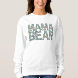 Mamma Bear Ditsy Blommigt Heartwarming Mönster T Shirt