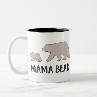 Mamma Bear Embroiderys utseende Två-Tonad Mugg