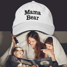 Mamma Bear Embroired Baseball Cap Broderad Keps