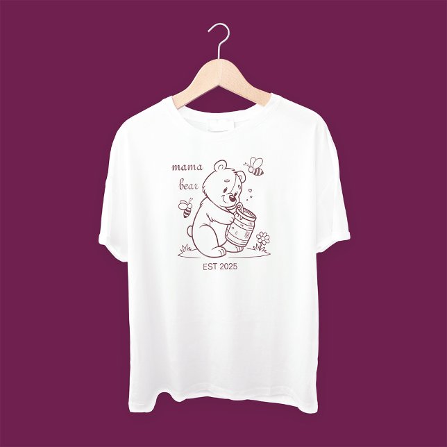 Mamma Bear Est 2025 T Shirt (Skapare uppladdad)