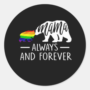 Mamma Bear Gay Lesbisk Trans Bi Pride Momma Mamma Runt Klistermärke