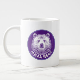 Mamma Bear, Hand plockade Illustration Jumbo Mugg