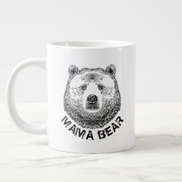Mamma Bear, Hand plockade Illustration Jumbo Mugg